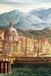 تفاصيل اللوحة الجدارية في غرفة طعام مركيز أنجلسي ، 1936 جدارية